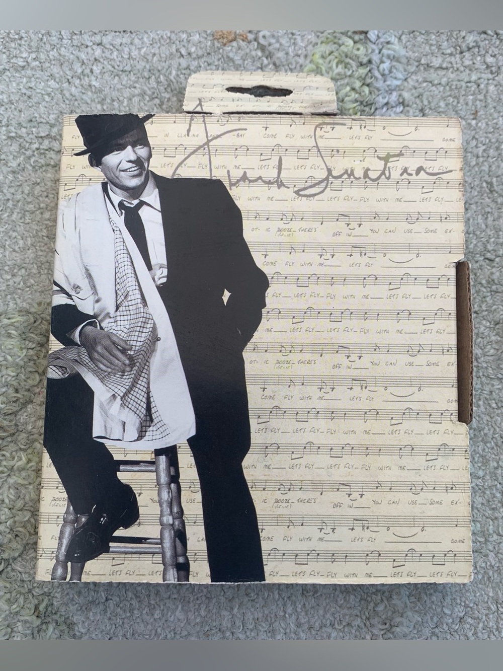 Vintage USPS Ready Post Frank Sinatra CD Gift Box Mailing Carton